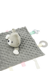 Peluche de apego para bebé con rascaencías