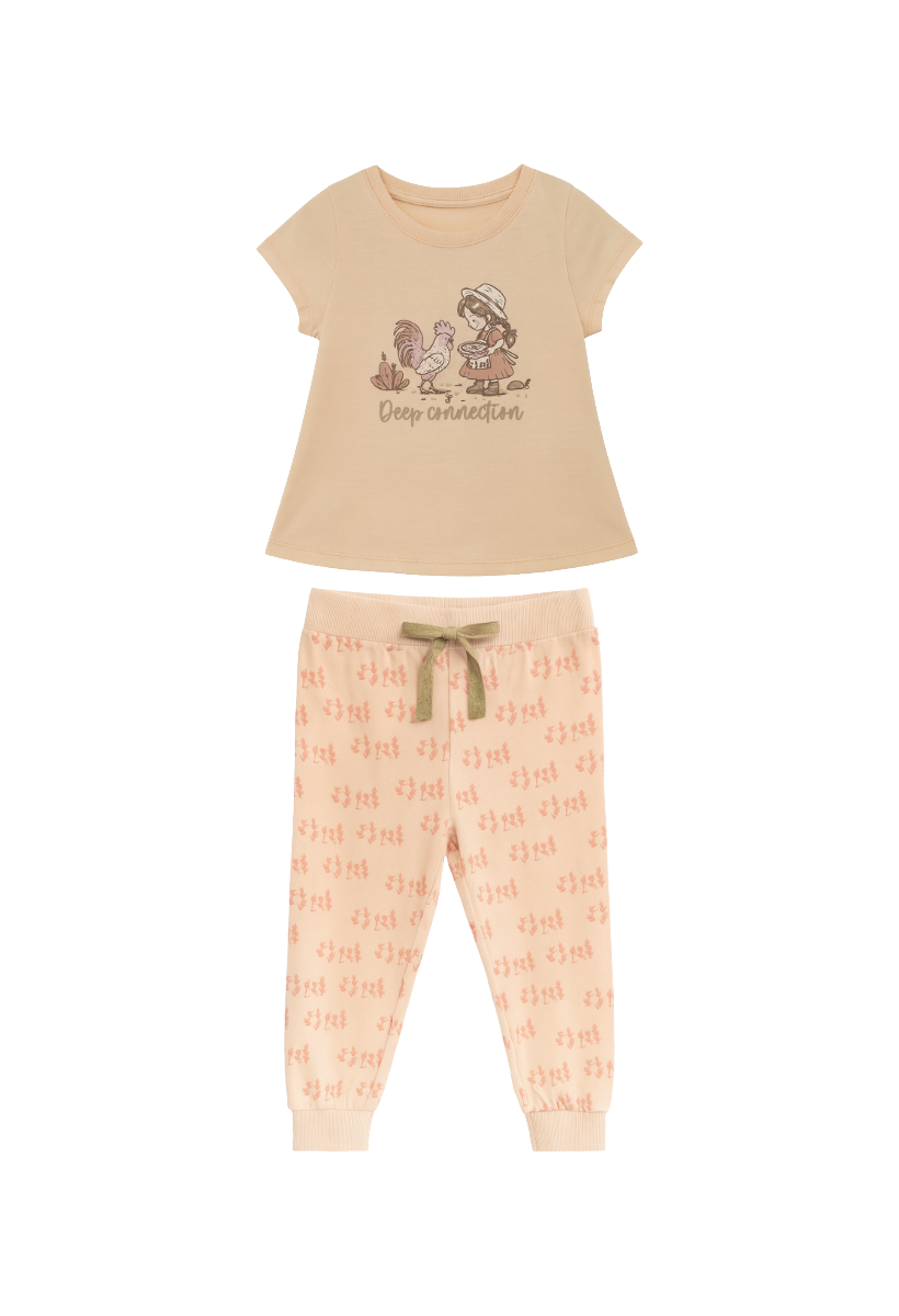 Pijama Corta Larga Bebé Niña