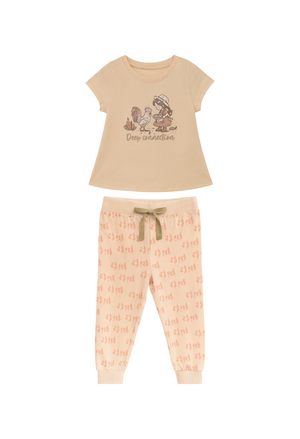 Pijama Corta Larga Bebé Niña