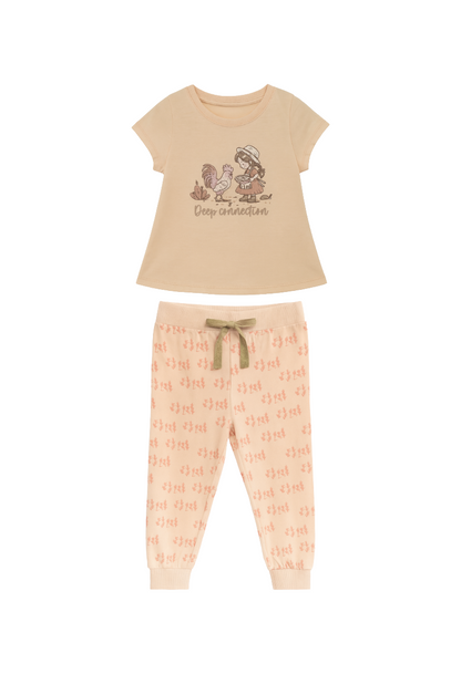 Pijama Corta Larga Bebé Niña