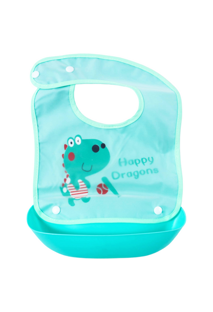 Babero con bandeja de silicona