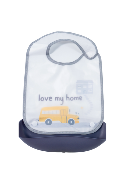 Babero con bandeja de silicona