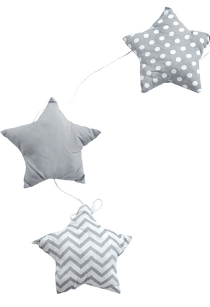 Guirnalda Gris de Estrellas