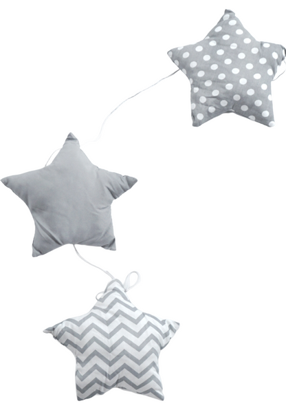 Guirnalda Gris de Estrellas