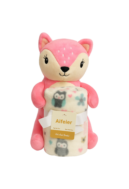 Mágica cobija con peluche tierna y suave para bebé