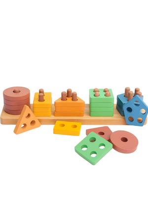 Bloques de figuras Montessori