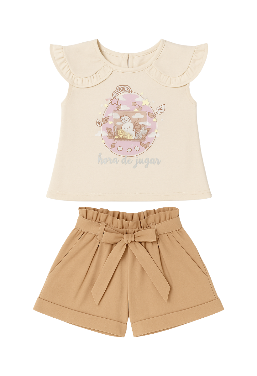 Conjunto Short Bebé Niña