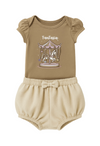 Conjunto Mameluco y Short Bebé Niña
