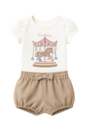 Conjunto Mameluco y Short Bebé Niña