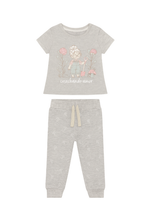 Pijama Corta Larga Bebé Niña