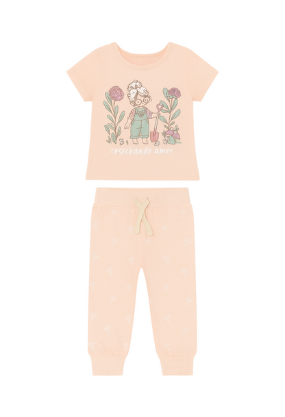 Pijama Corta Larga Bebé Niña