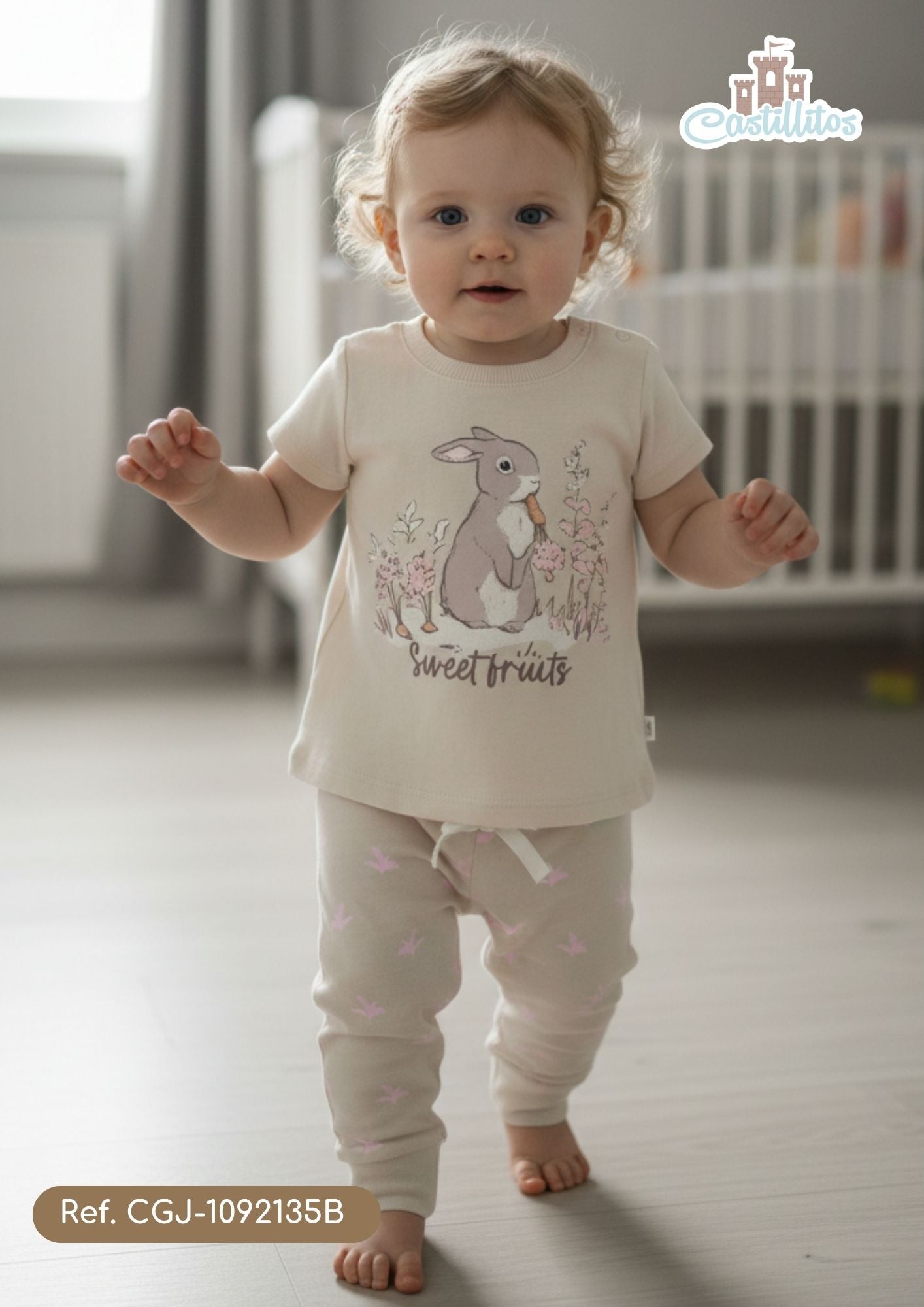 Pijama Corta Larga Bebé Niña