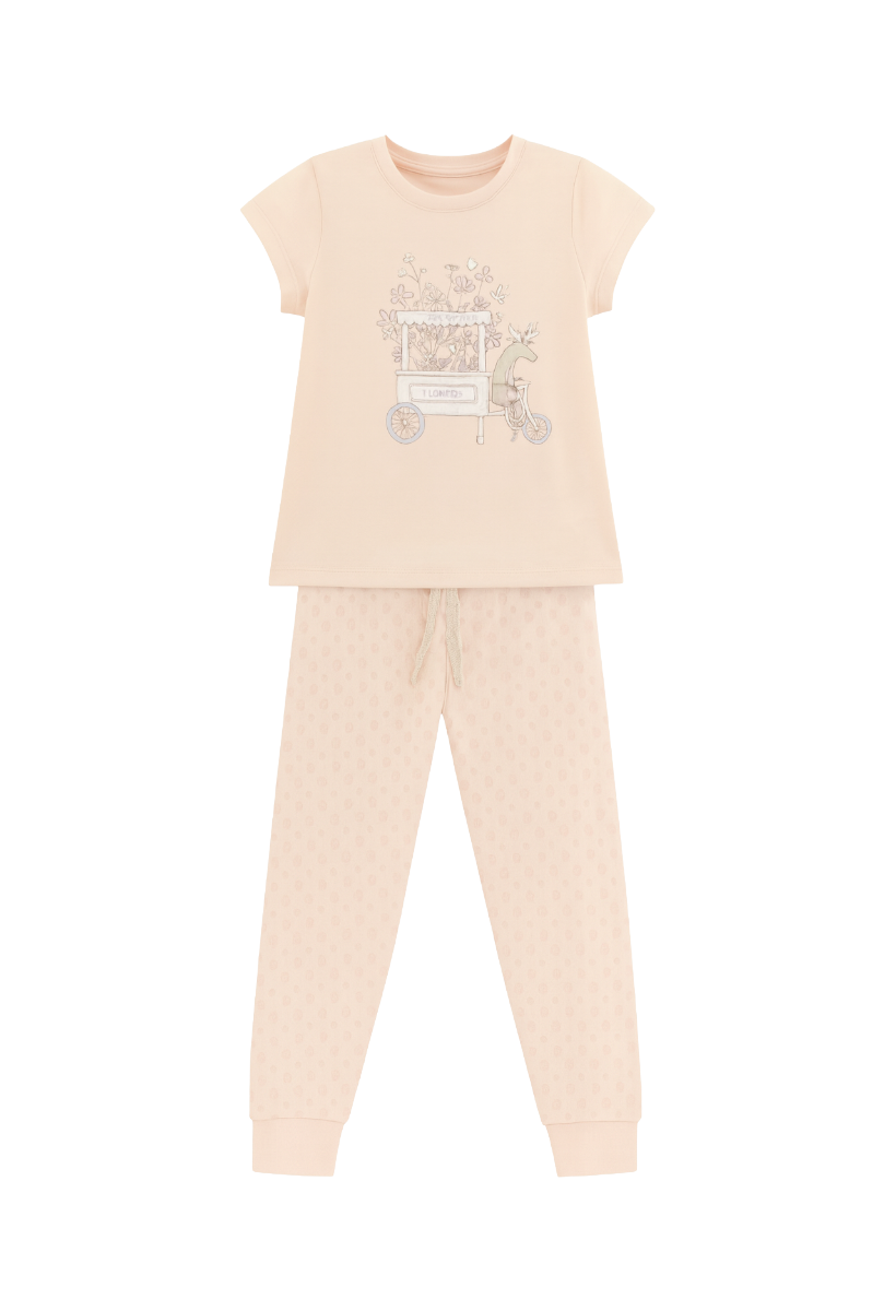 Pijama Corta Larga Kids Niña