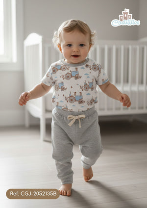 Pijama Corta Larga Bebé Niño