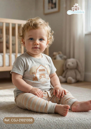 Pijama Corta Larga Bebé Niño